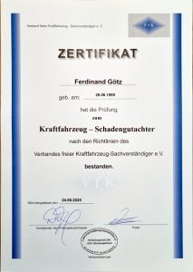 ZertifikatSchadengutachter
